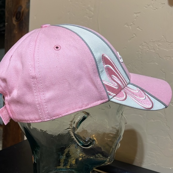 Pink and White Embroidered Sea Ray Baseball Hat Cap - Picture 4 of 7